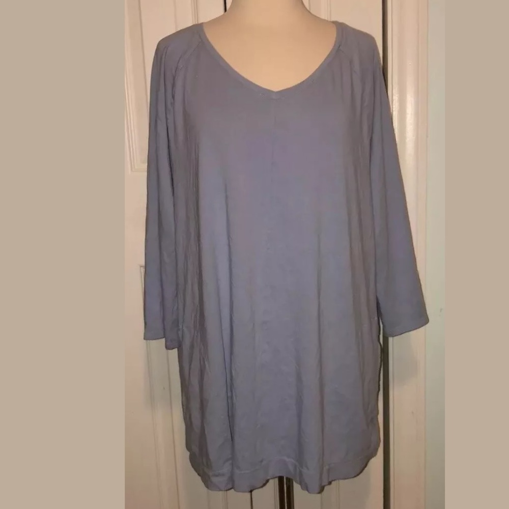 Pure Jill J.Jill Trapeze V-neck top XL pocket 3/4